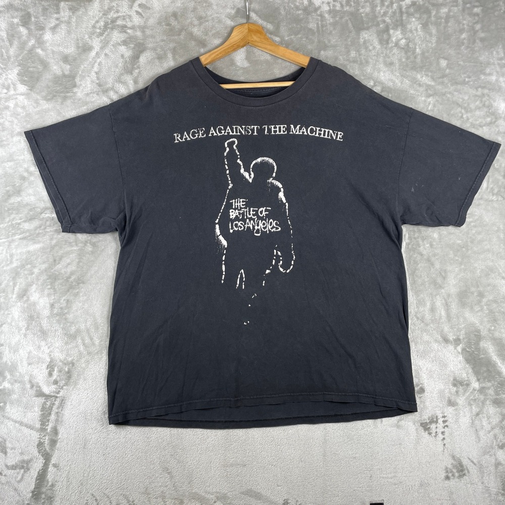 Vtg Y2K Rage Against The Machine T Shirt Men XL Black The Battle Of Los Angeles